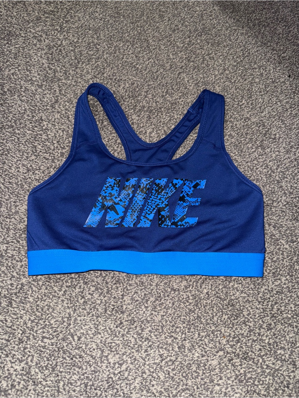 Nike Dri-FIT Sports Bra Women’s Small Blue Racerback Light Support Athletic Bra